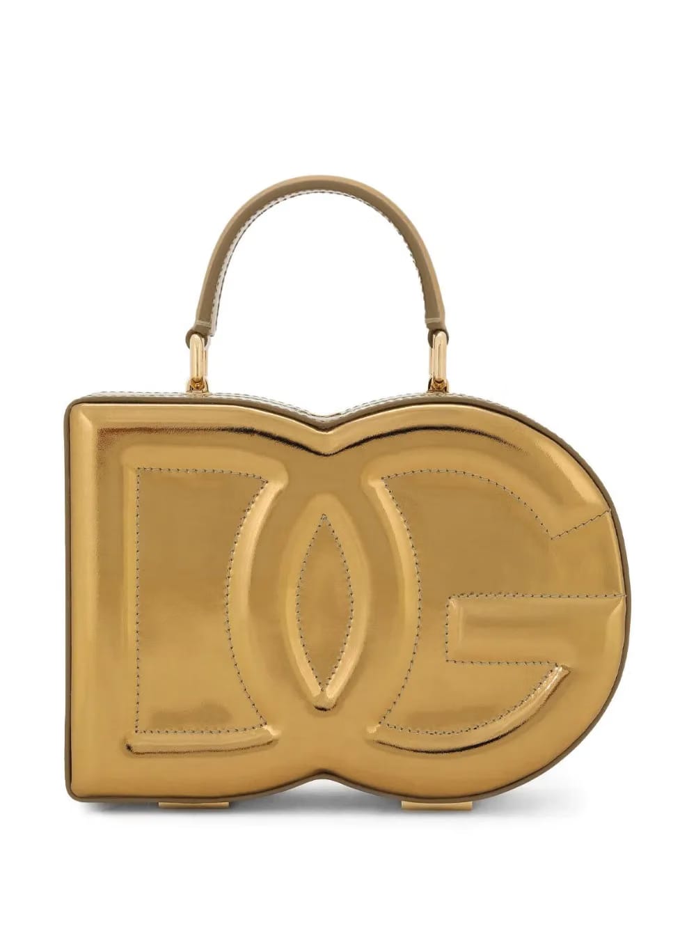 DG embossed metallic-effect bag
