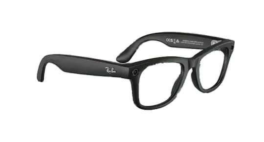Ray Ban Meta Smart Glasses - Wayfarer 'Matte Black' Lenses- Clear/Graphite Green