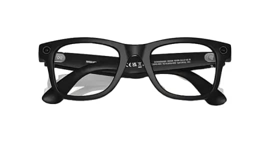 Ray Ban Meta Smart Glasses - Wayfarer 'Matte Black' Lenses- Clear/Graphite Green