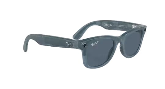 Ray Ban Meta Smart Glasses - Wayfarer Matte Jeans Lenses- Dusty Blue