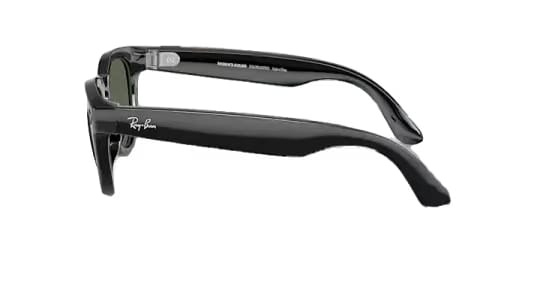 Ray-Ban Meta Low Bridge Fit Headliner 'Shiny Black Lenses G-15 Green'