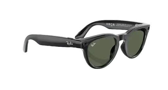 Ray-Ban Meta Low Bridge Fit Headliner 'Shiny Black Lenses G-15 Green'