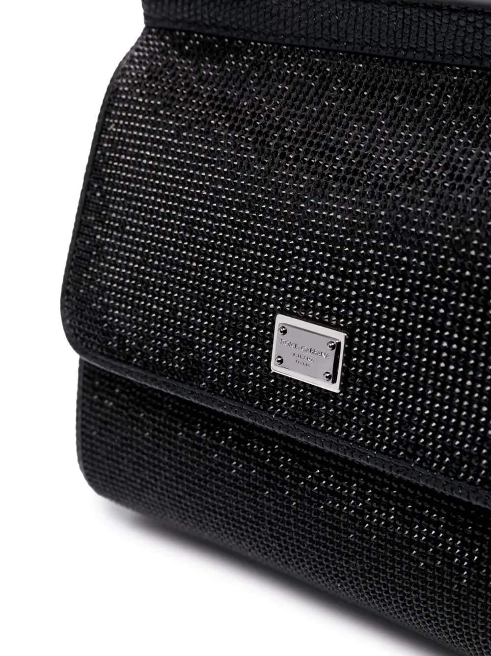 small Sicily rhinestone shoulder bag
