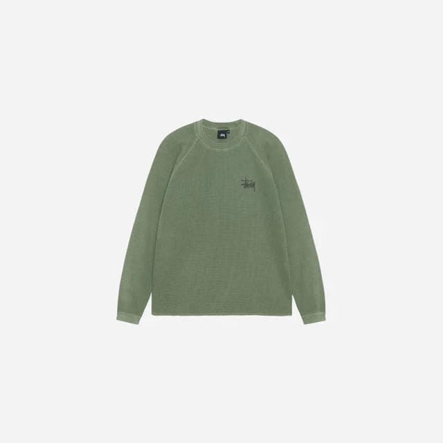 Stussy Raglan Thermal L/S Crew Pine