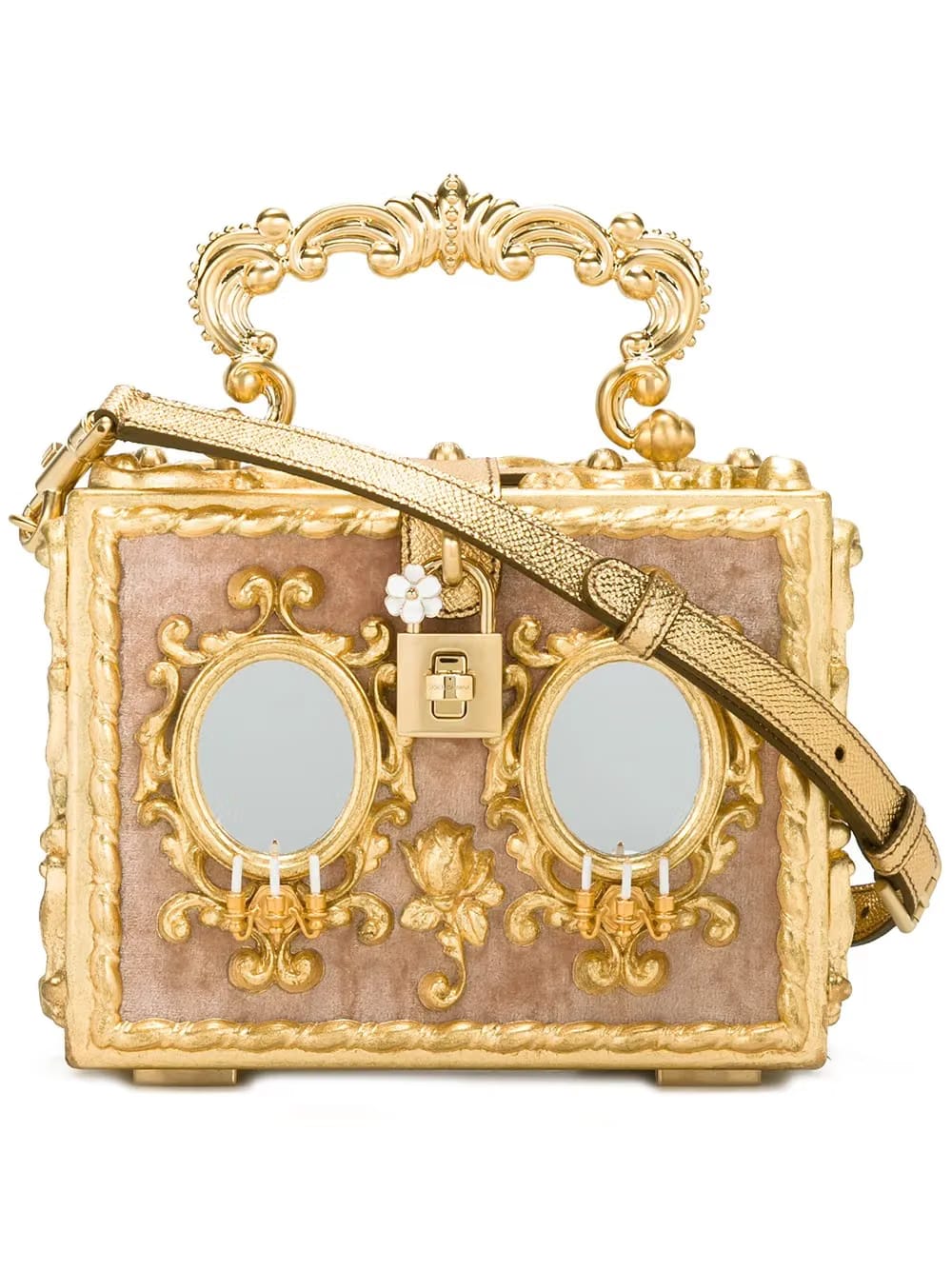 Dolce Box rhinestone-embellished top-handle bag