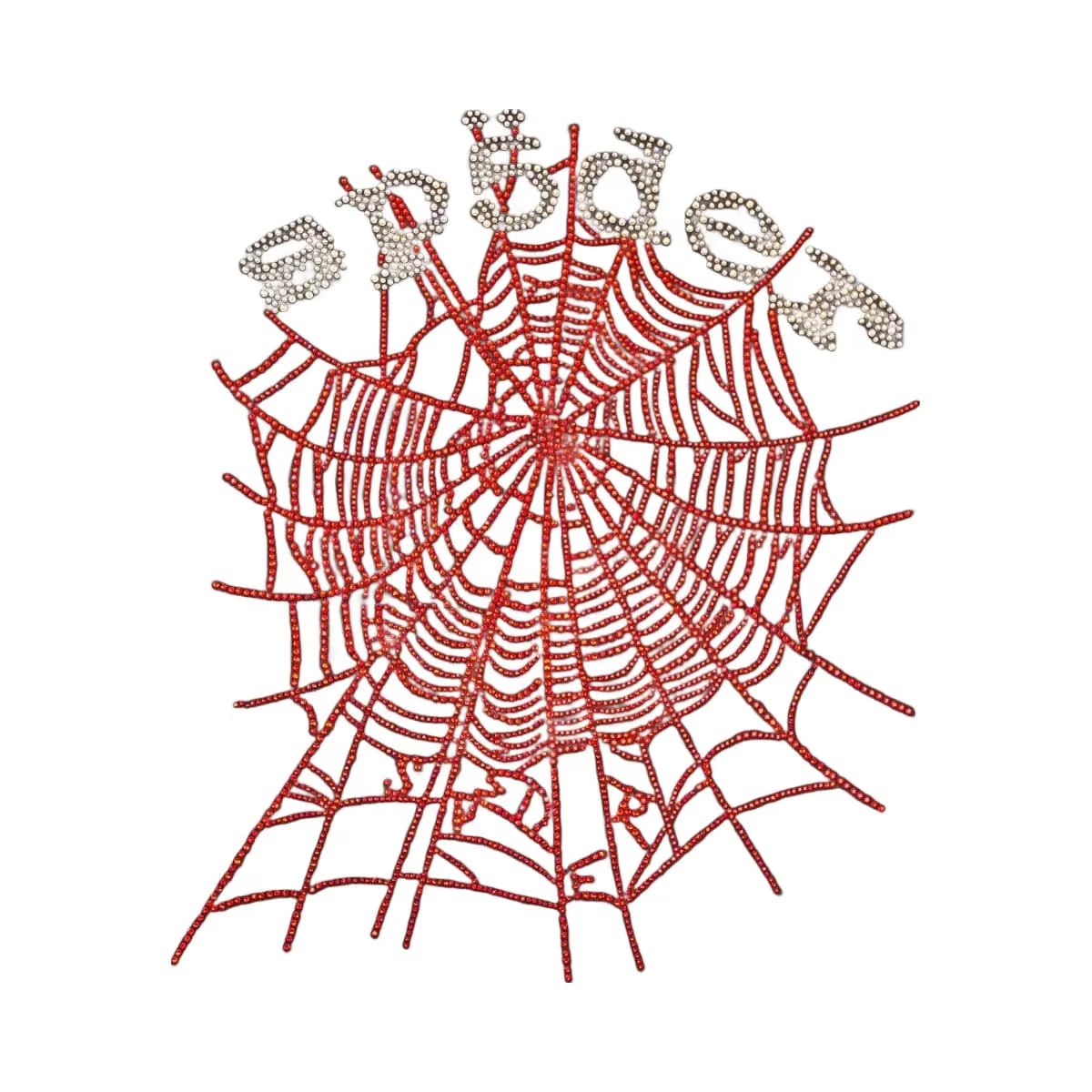 SP5DER Og Rhinestone Logo Hoodie Black/Red
