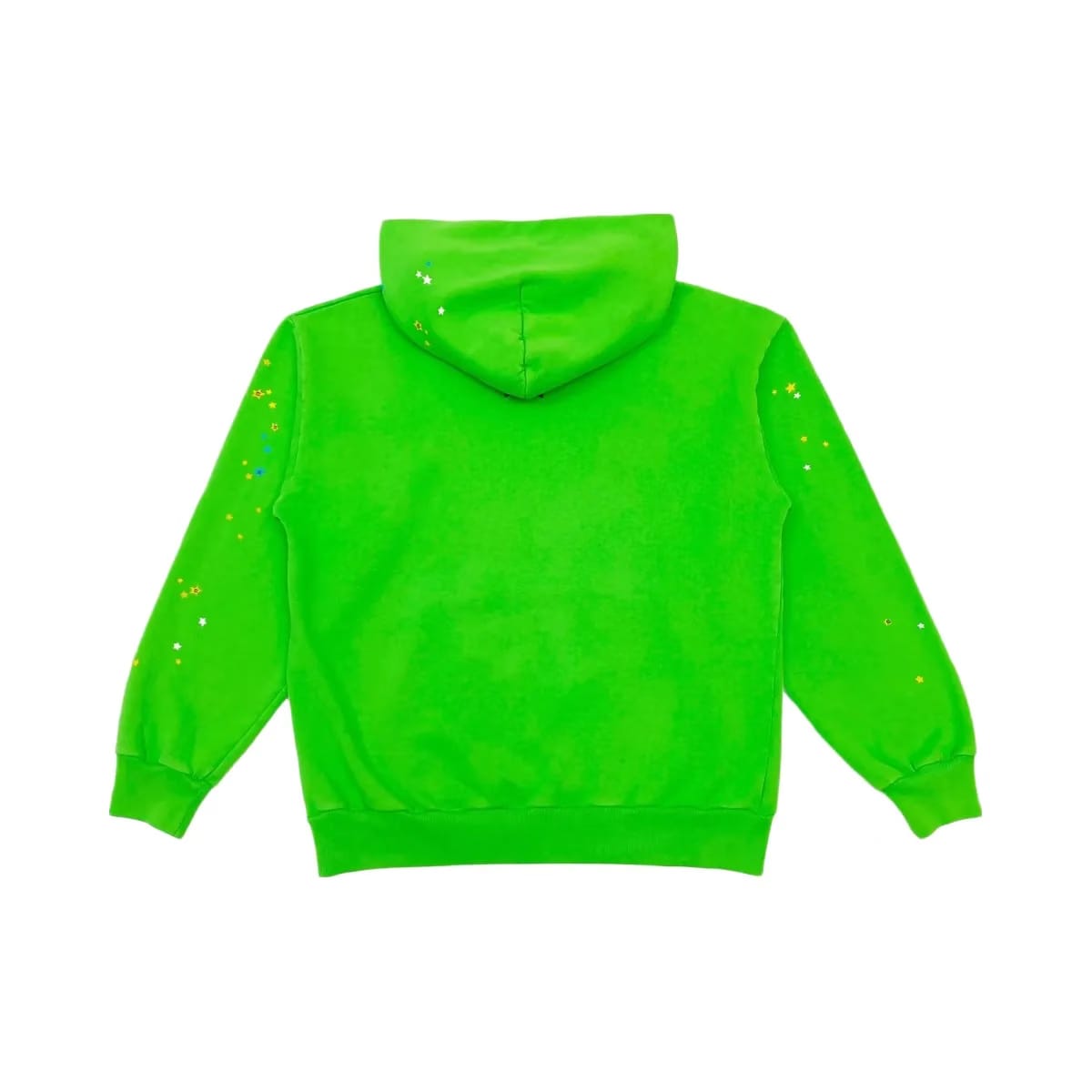 SP5DER Punk V2 Rhinestone Hoodie Bright Green