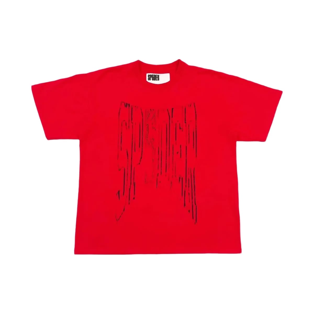 SP5DER Diffused Collegiate T-Shirt Red
