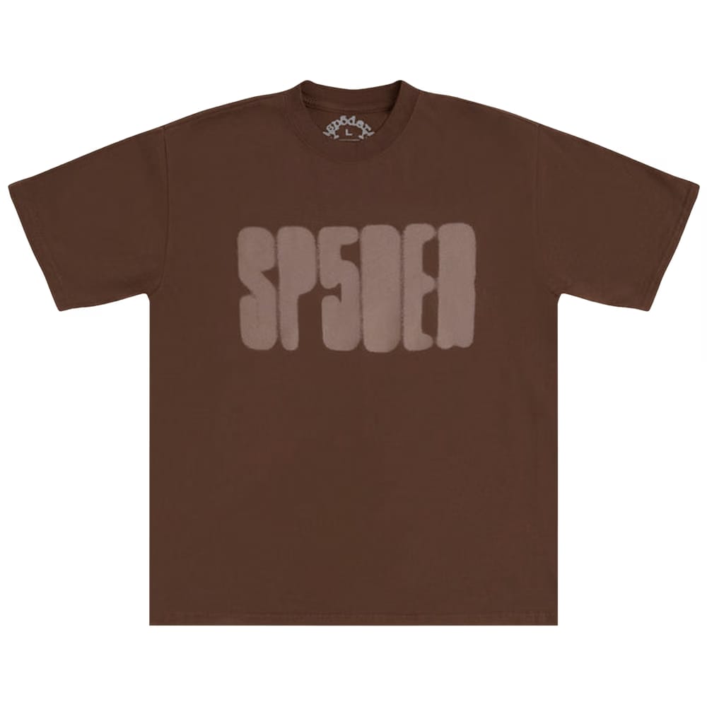 SP5DER Focused Logo T-Shirt Brown