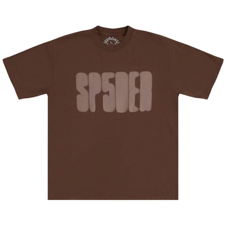 SP5DER Focused Logo T-Shirt Brown