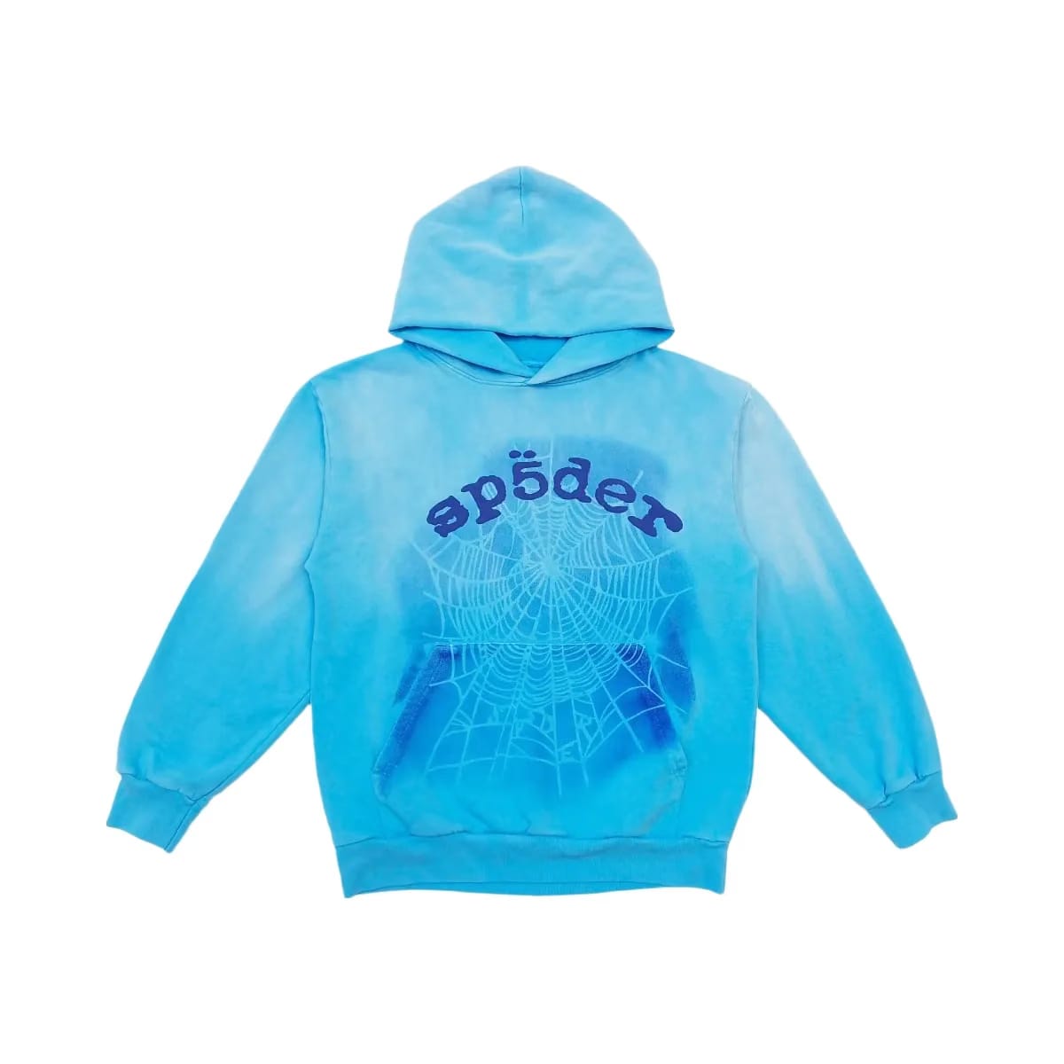 SP5DER Og Web V2 Spray Hoodie Light Blue