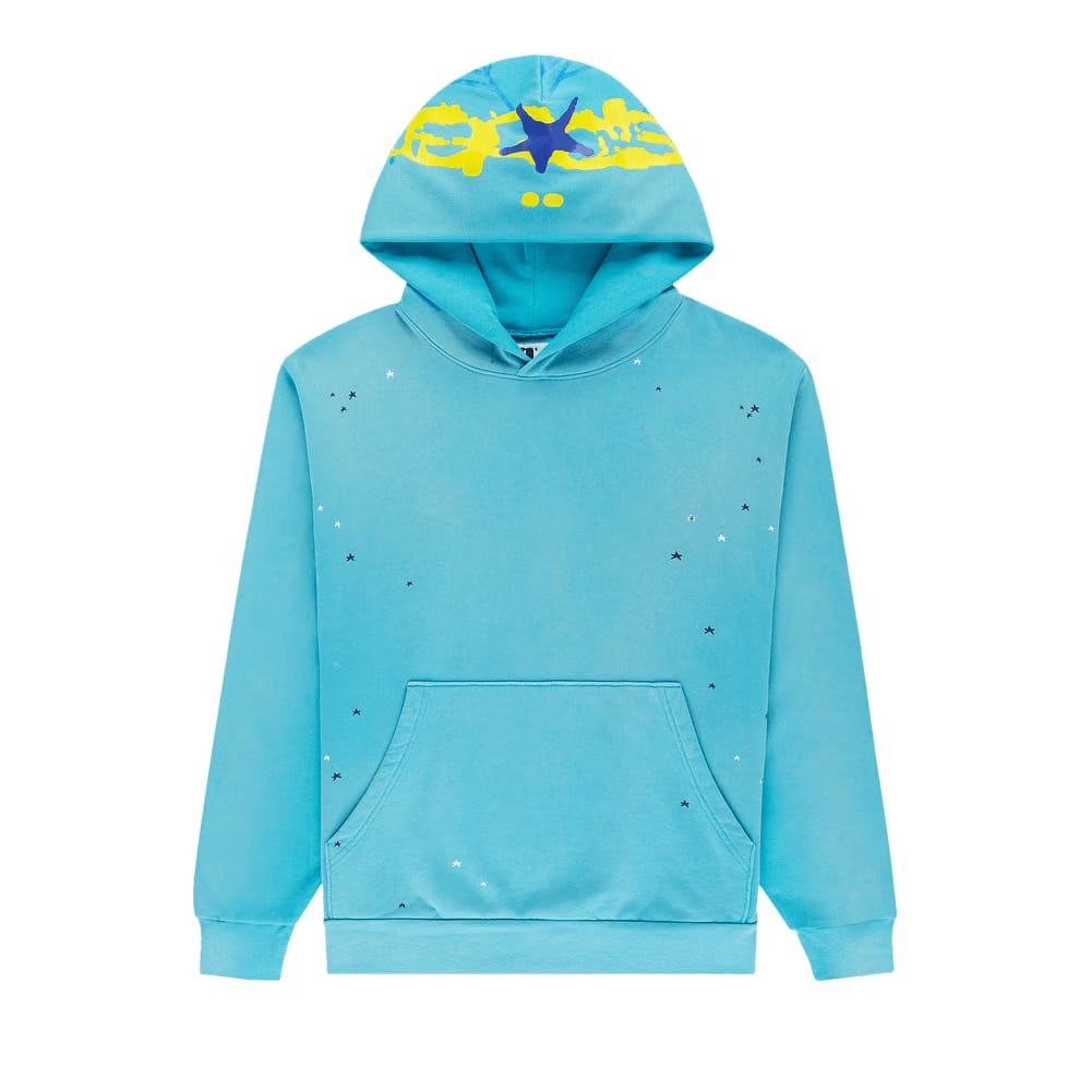 SP5DER Heavy Web Hoodie Cyan