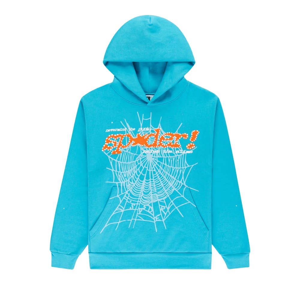 SP5DER Punk V2 Hoodie Cyan
