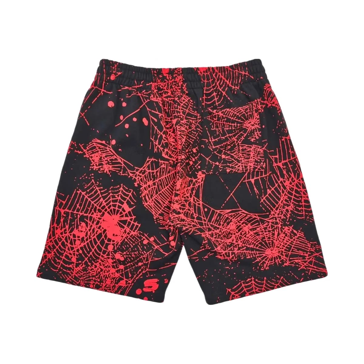SP5DER Aop Web V2 Zip Up Sweatshort Black