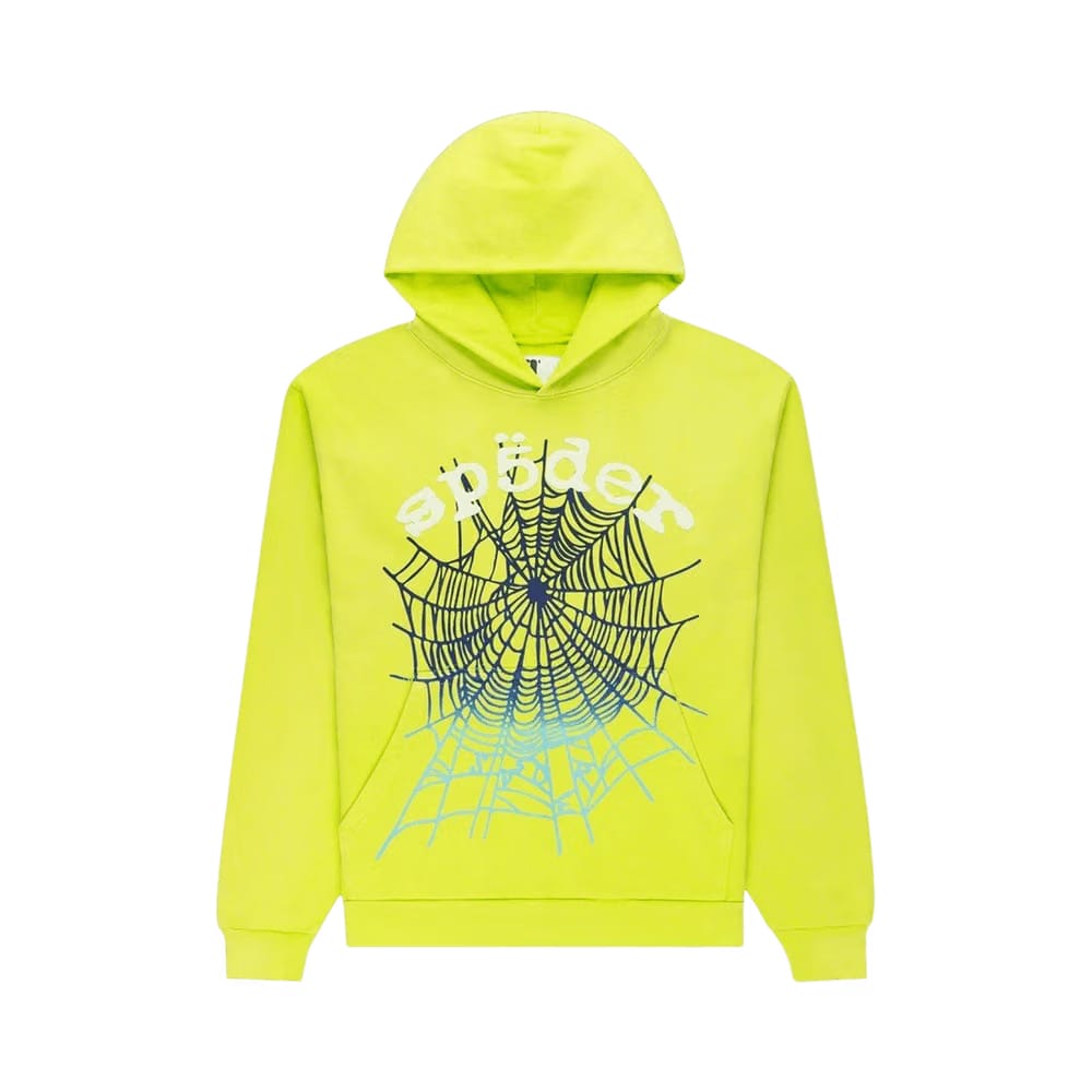 SP5DER Og Web V2 Gradient Hoodie Acid Green
