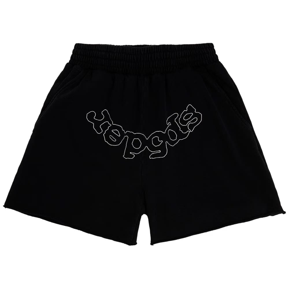 SP5DER Og Logo Embroidered Sweatshort Black