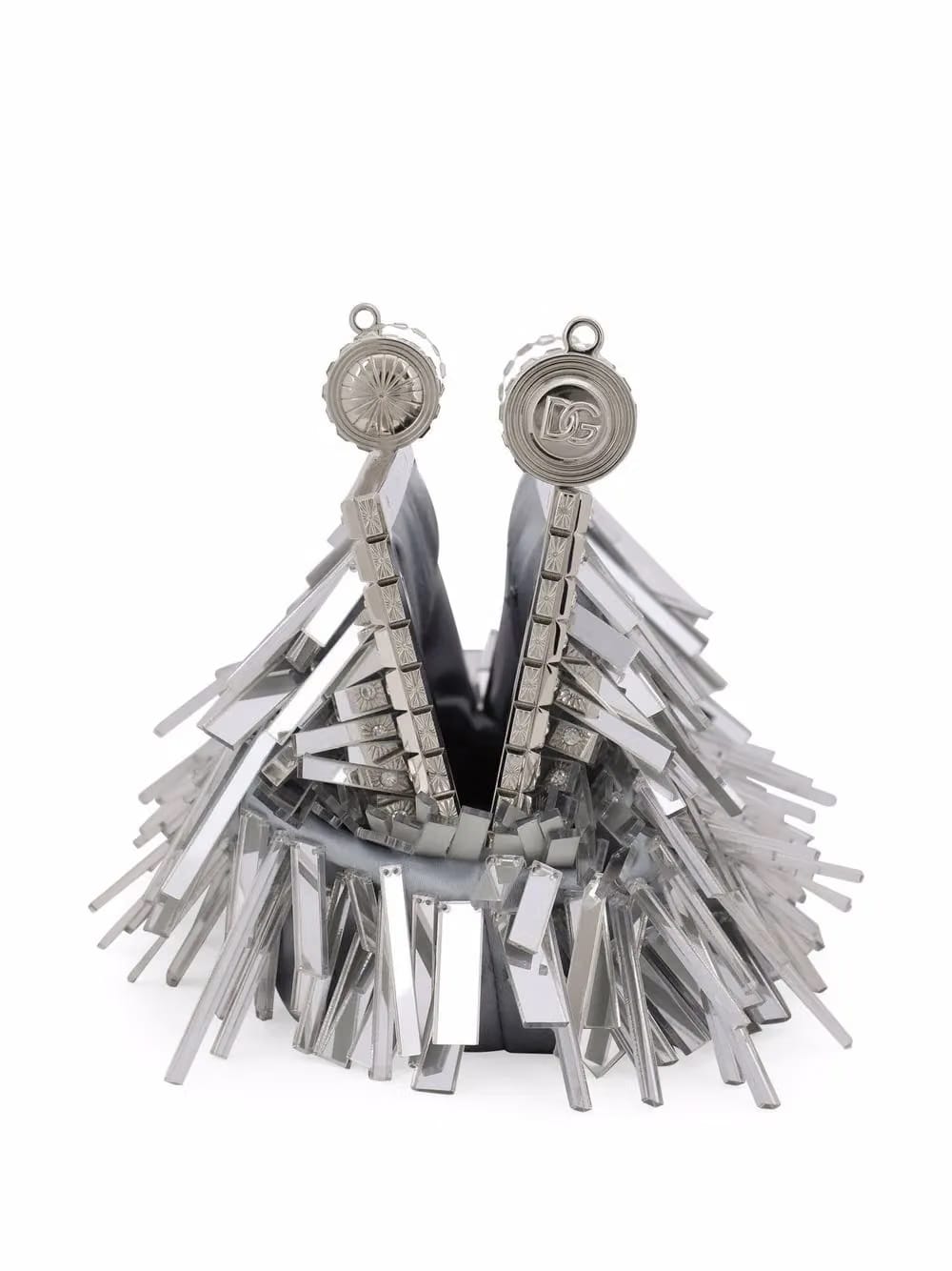 fringed leather clutch bag