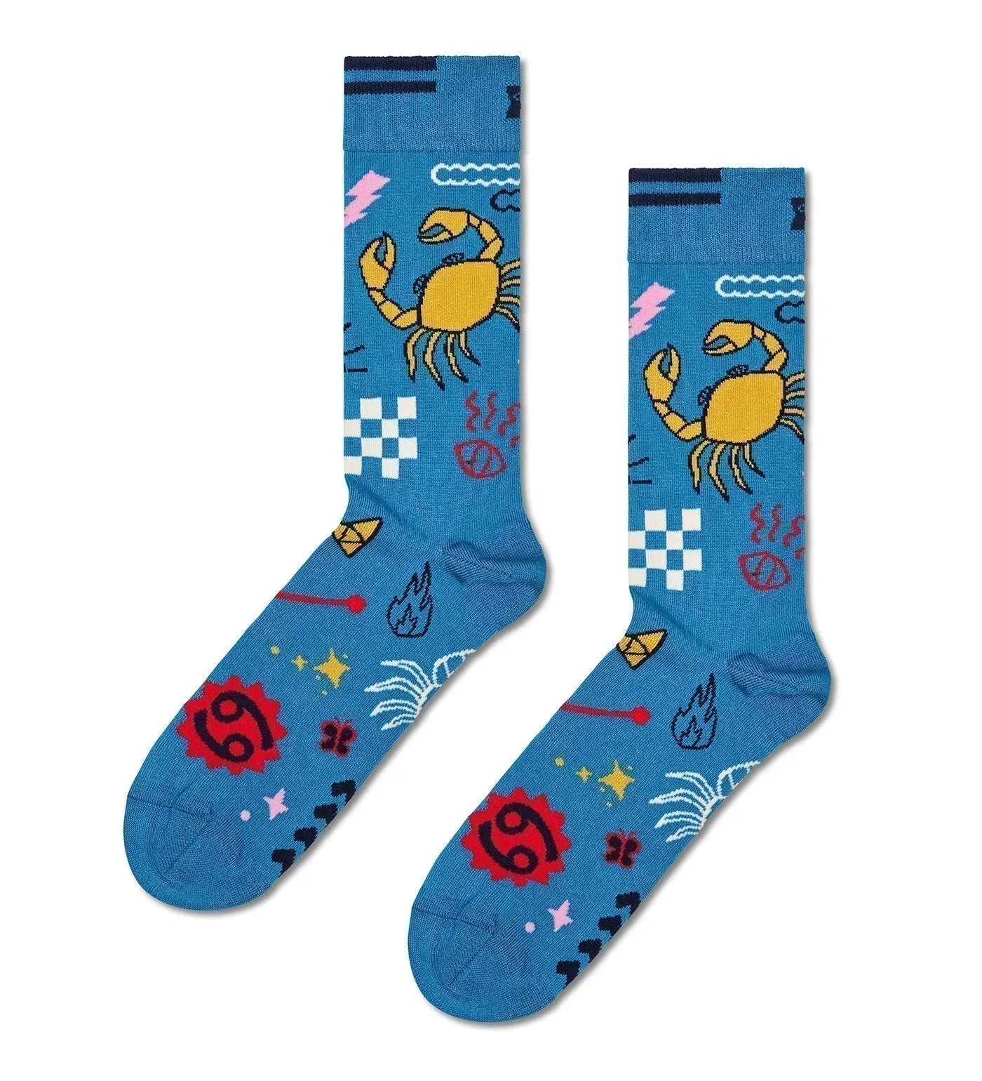 Happy Socks Unisex Cancer Crew Length Socks for Women and Men