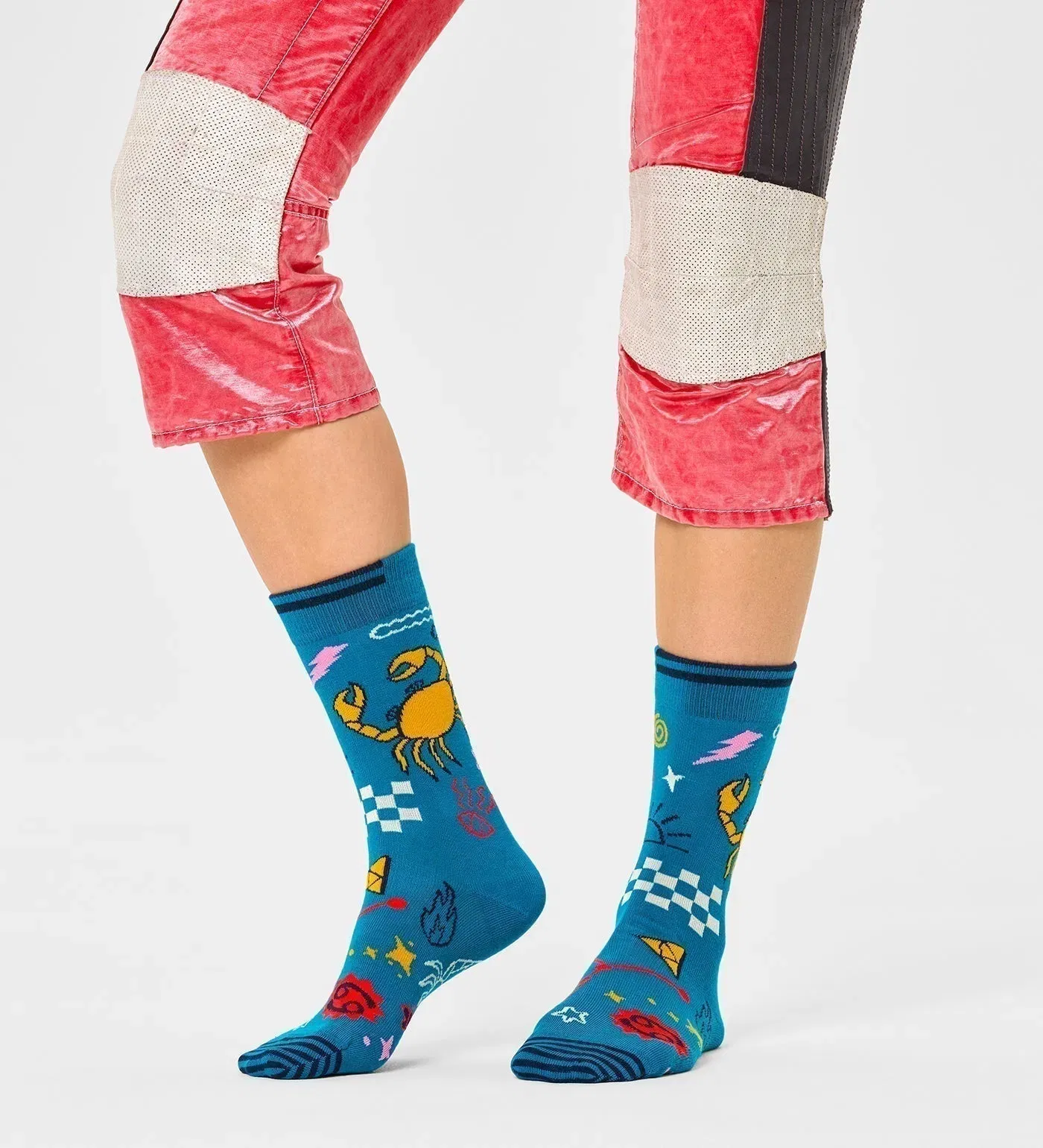 Happy Socks Unisex Cancer Crew Length Socks for Women and Men