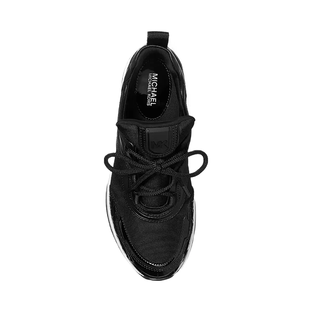 Michael Kors Olympia Mixed-Media Trainer Black
