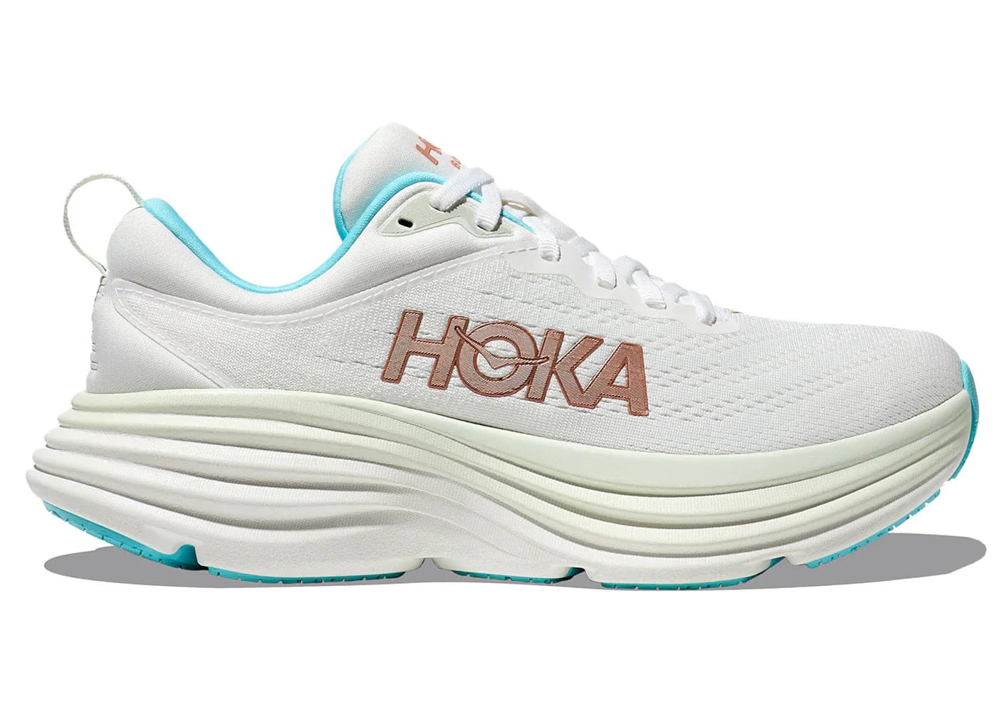 Hoka One One Bondi 8 Frost Rose Gold Womens