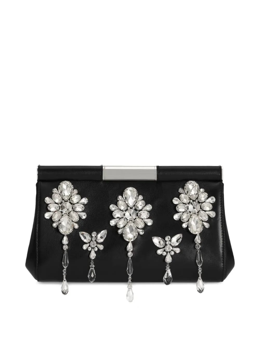 crystal-embellished clasp clutch