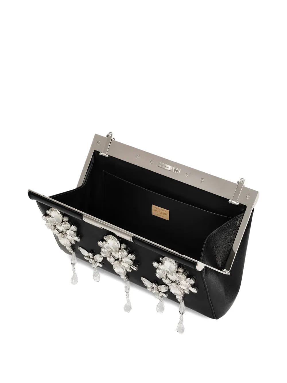 crystal-embellished clasp clutch