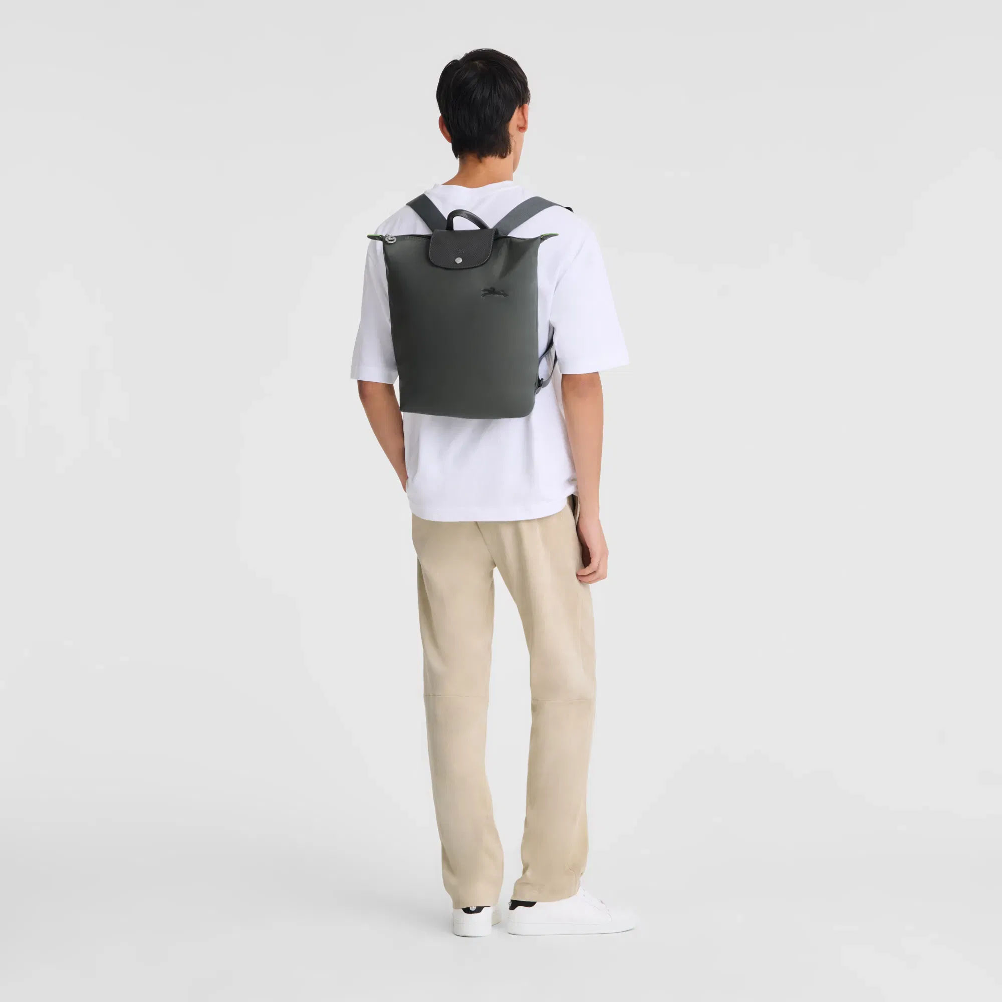 Longchamp Le Pliage Green M Backpack Graphite