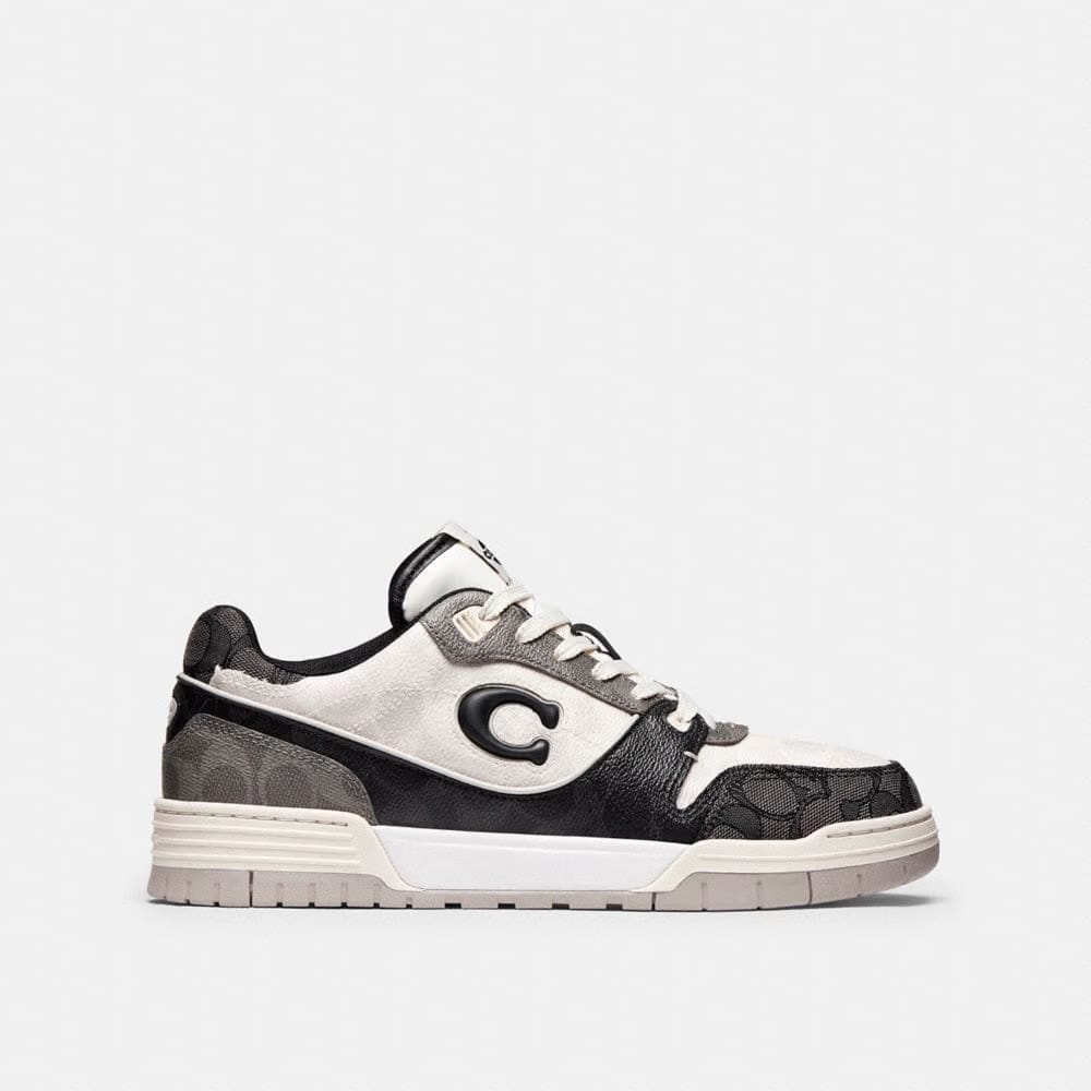 Men's Coach Soho Sneaker In Mixed Signature Black Chalk