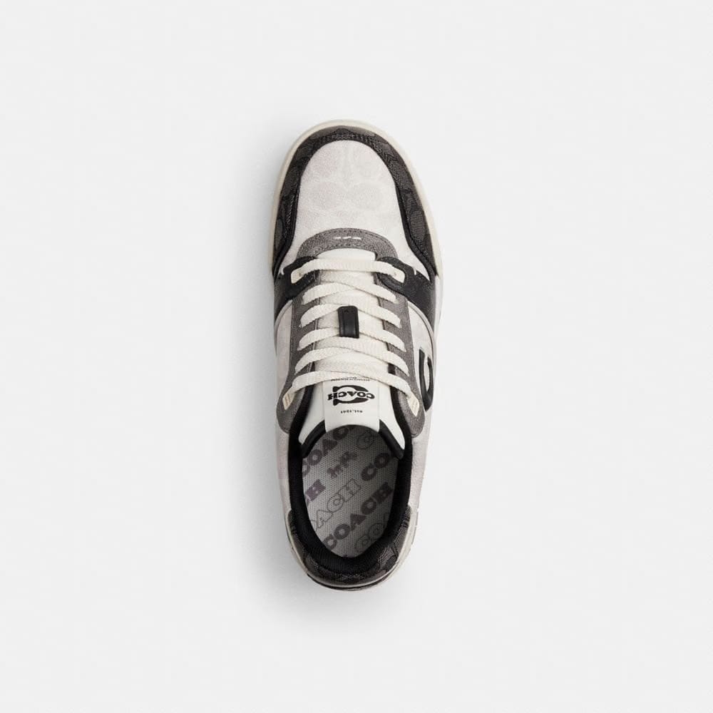 Men's Coach Soho Sneaker In Mixed Signature Black Chalk