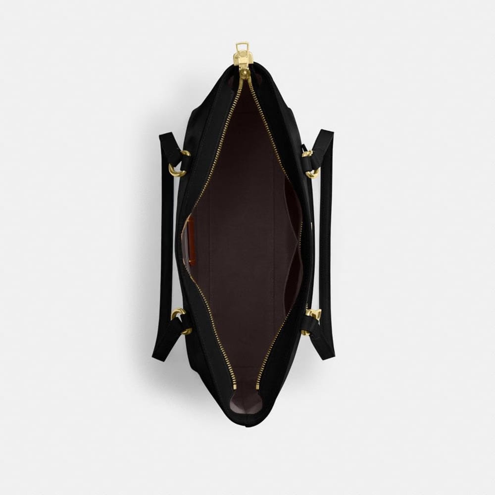 Coach Station Tote Bag Gold Black