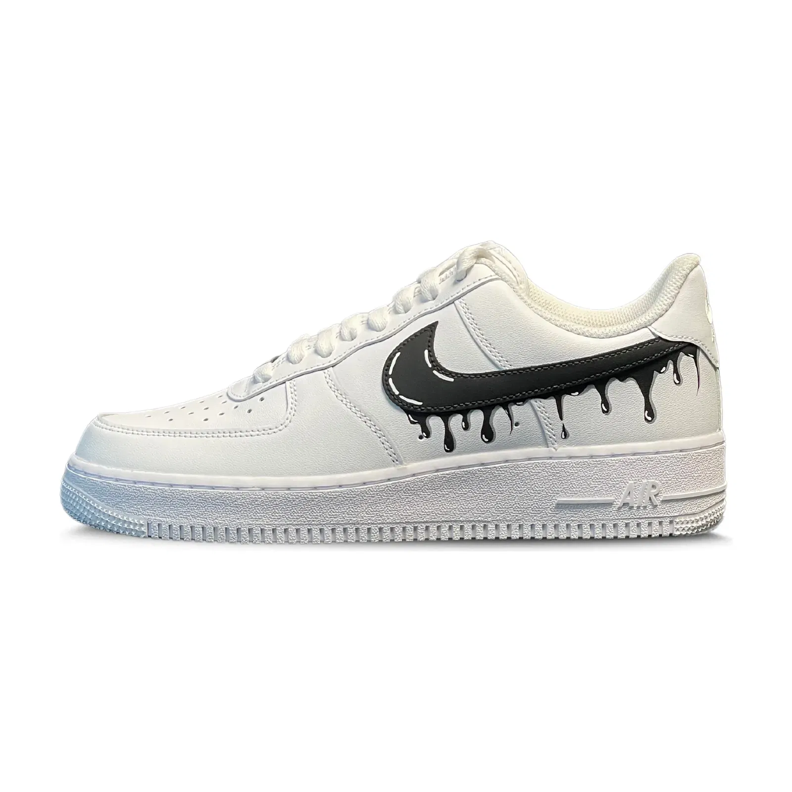 BLACK DRIP SWOOSH AF1