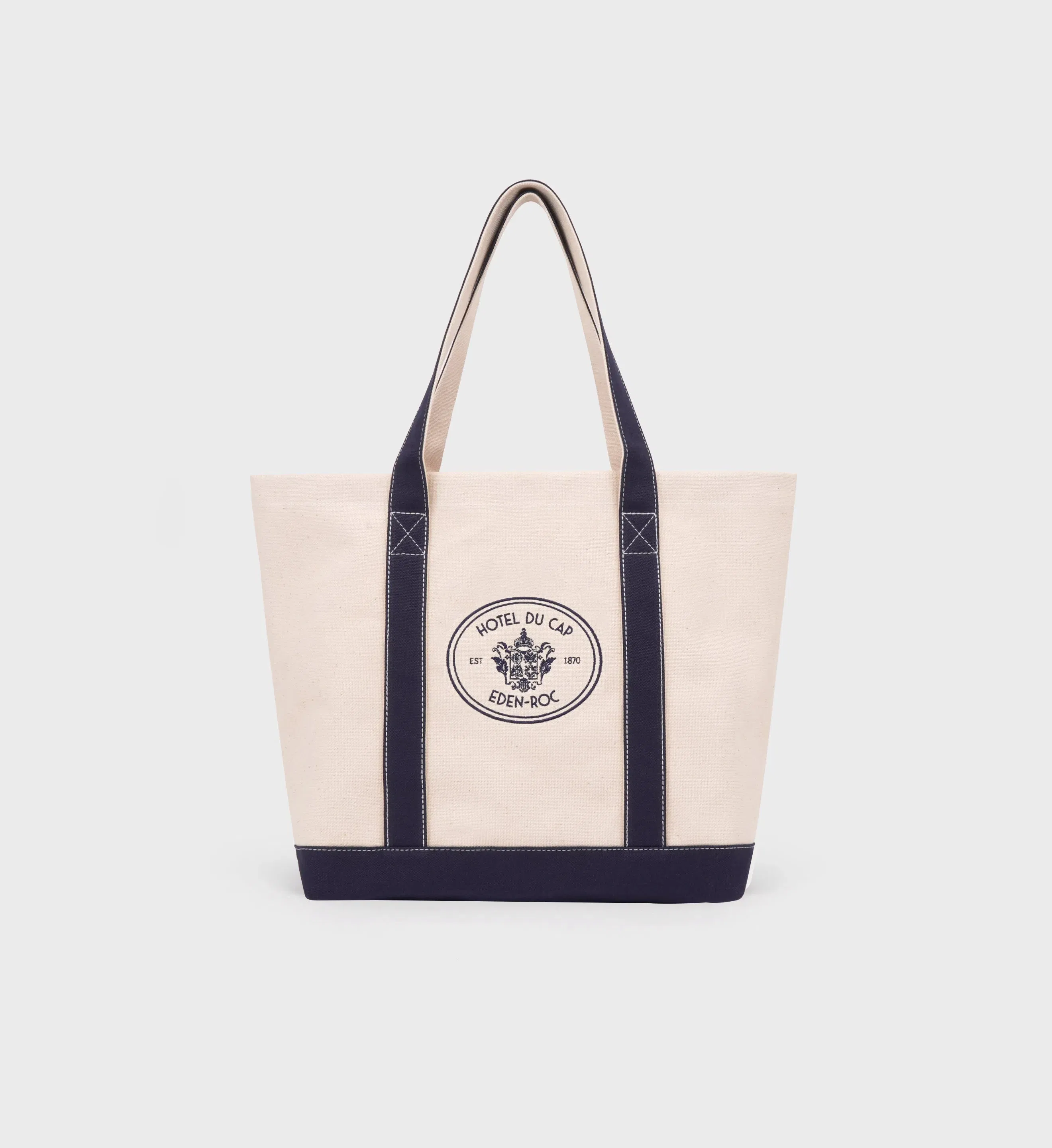 Eden Crest Two Tone Tote - Natural/Navy