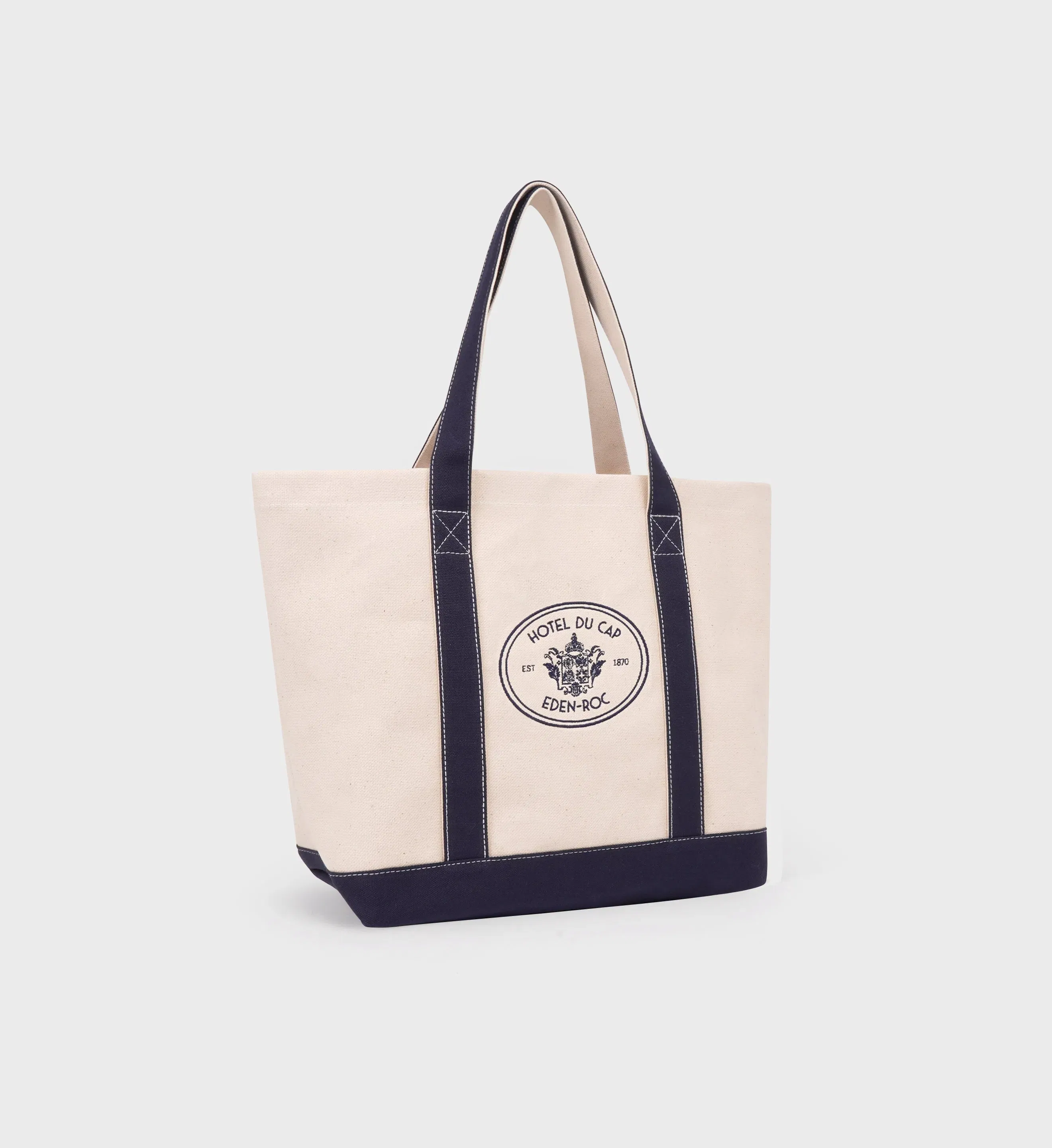 Eden Crest Two Tone Tote - Natural/Navy