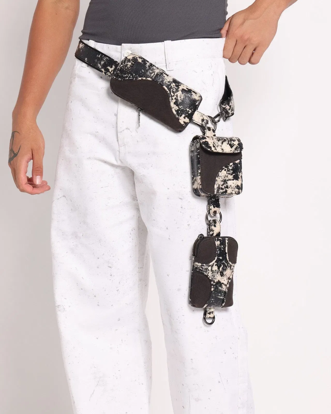 Muddled Cargo Crossbody Belt - Oxidized Olive