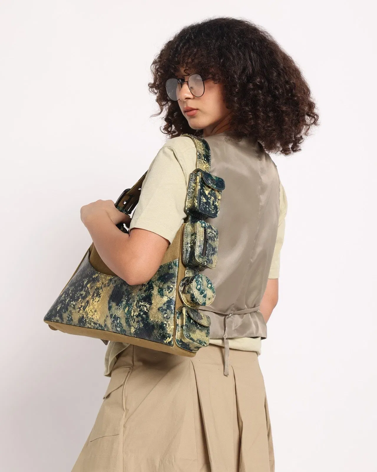 Muddled Cargo Bag - 4 Pocket Oxidised Olive