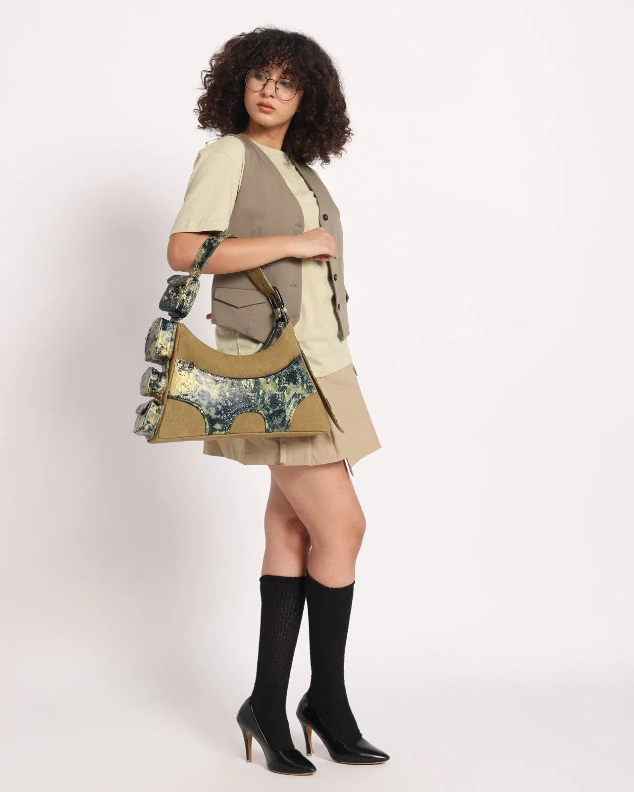 Muddled Cargo Bag - 4 Pocket Oxidised Olive