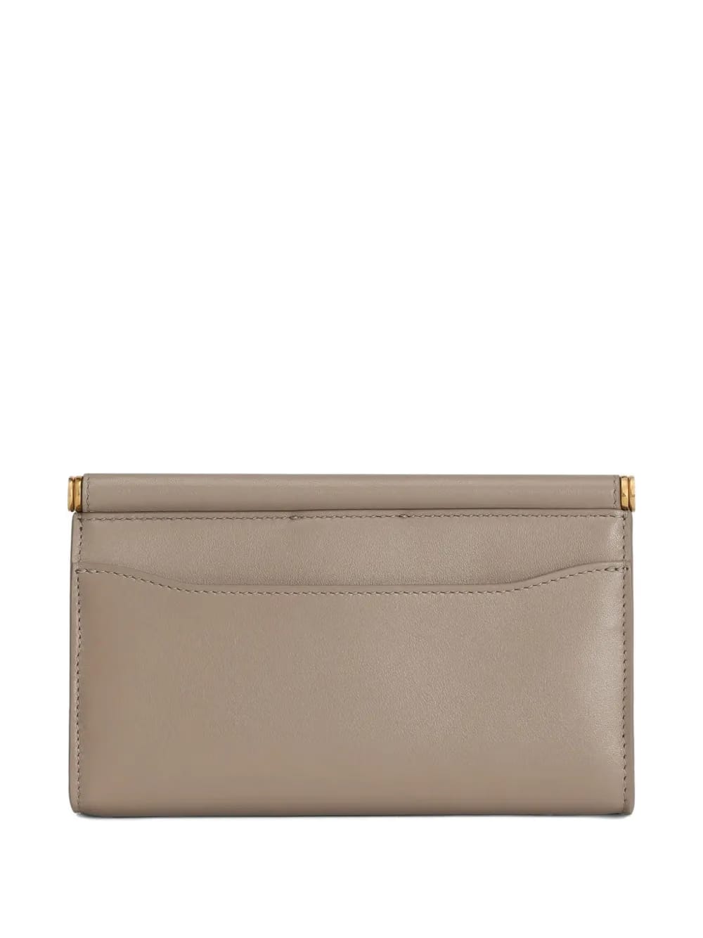clasp-fastening leather mini bag