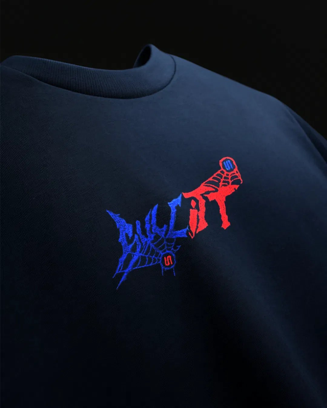 WEBBED UP NAVY BLUE T-Shirt