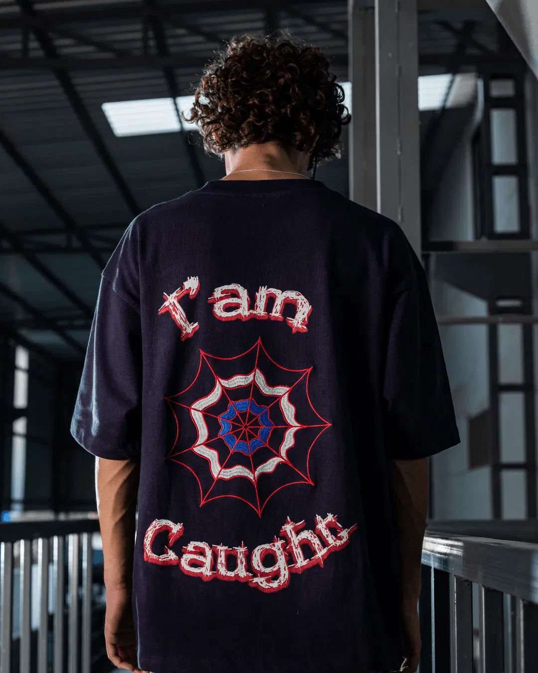 WEBBED UP NAVY BLUE T-Shirt
