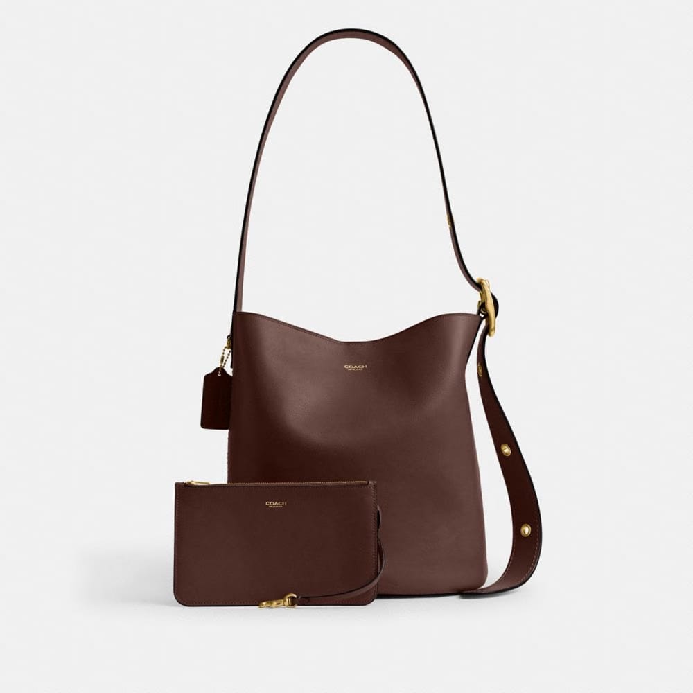 Coach Bleecker Bucket Bag Brass Maple