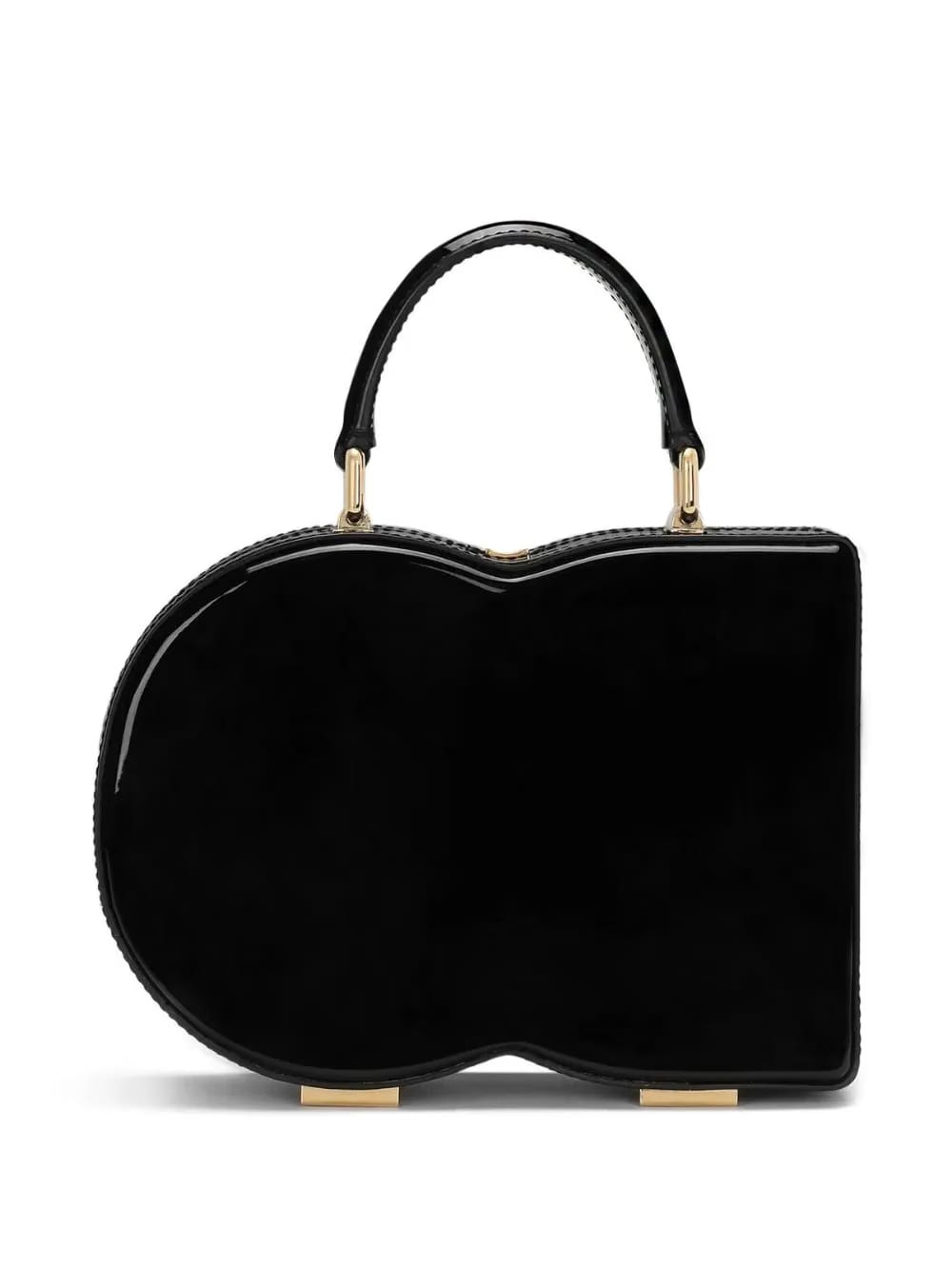 logo-embossed leather tote bag
