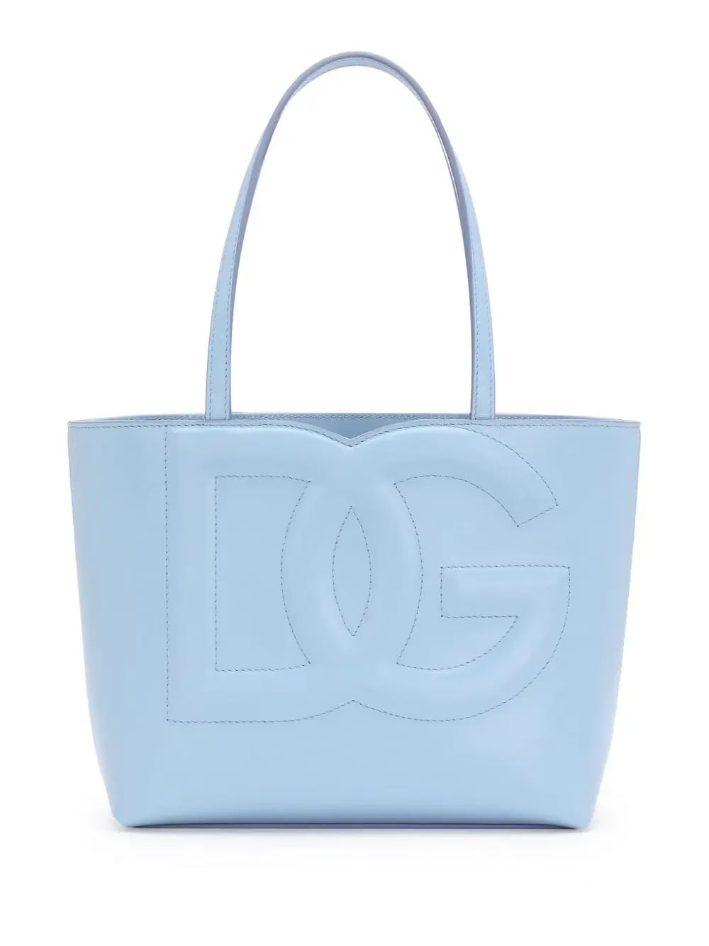 small DG logo leather tote bag