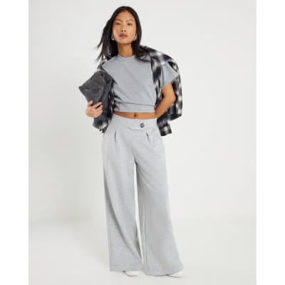 Petite Grey Tailored Trousers