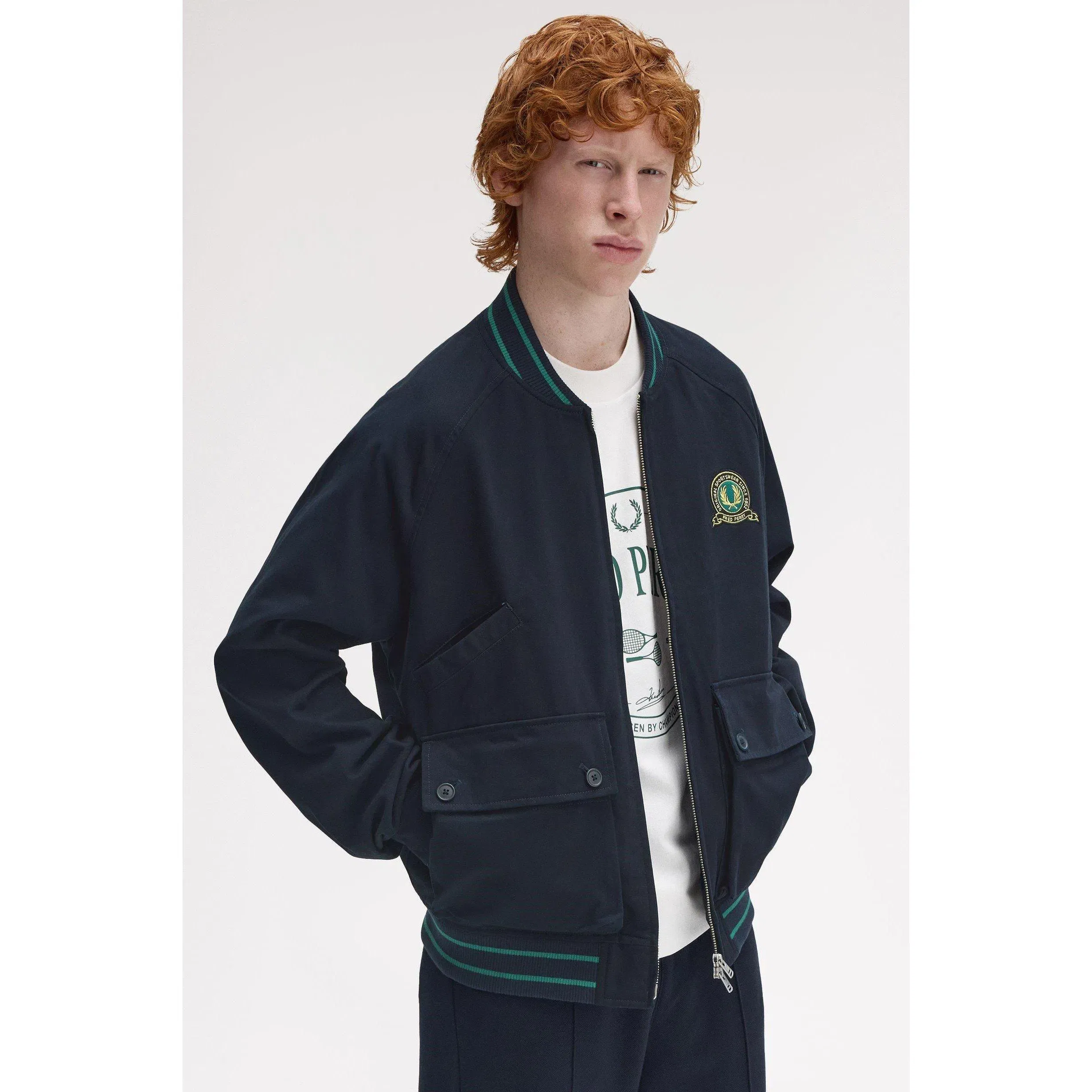 Laurel Emblem Bomber Jacket