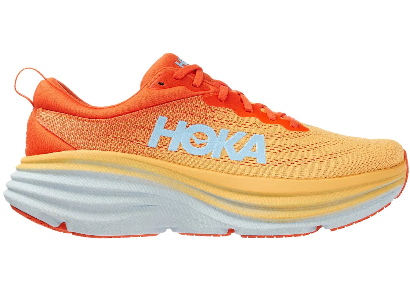 Hoka One One Bondi 8 Puffins Bill Orange Amber Yellow