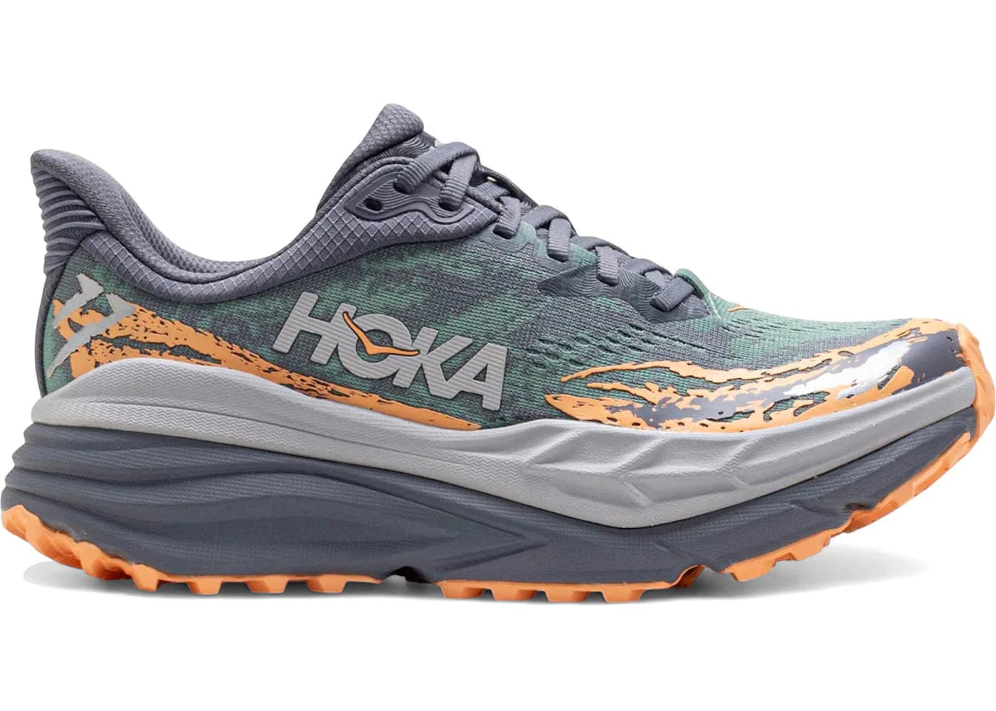 Hoka One One Stinson 7 Grey Skies Pale Tangerine Womens