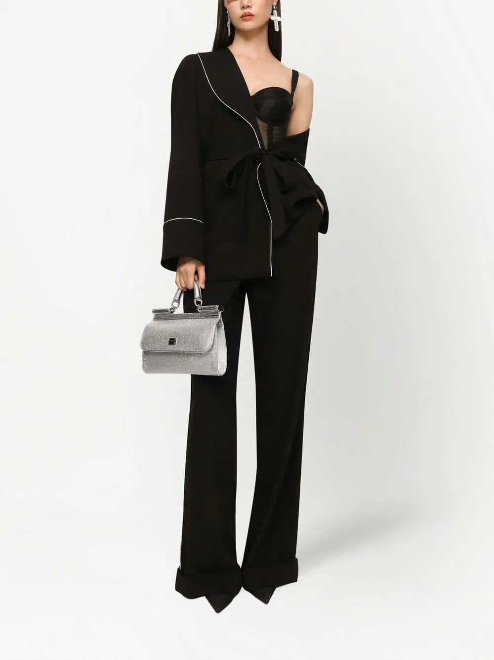 KIM DOLCE&GABBANA small Sicily rhinestone top-handle bag