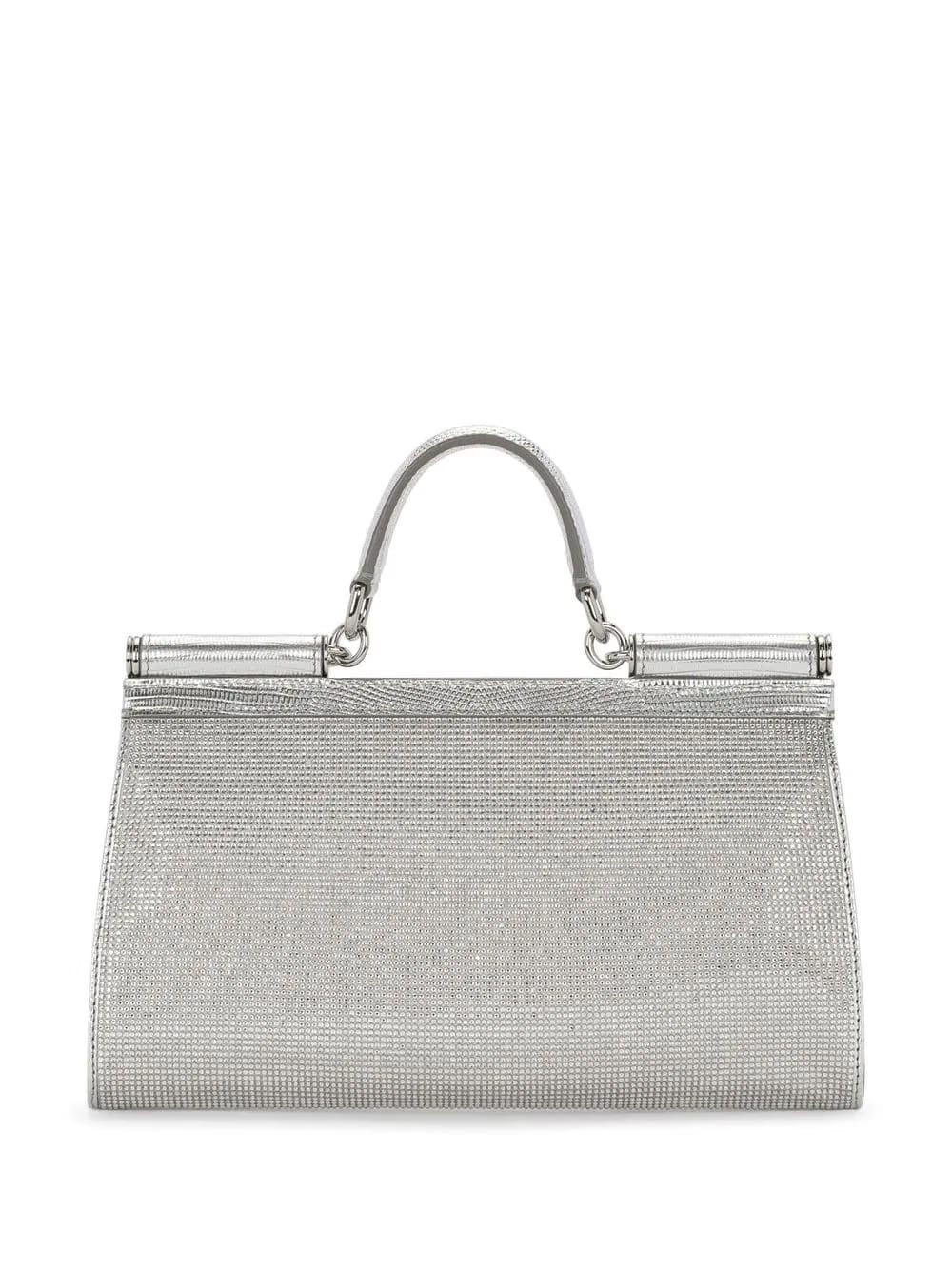 KIM DOLCE&GABBANA small Sicily rhinestone top-handle bag