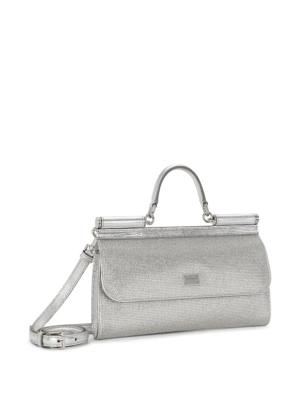 KIM DOLCE&GABBANA small Sicily rhinestone top-handle bag